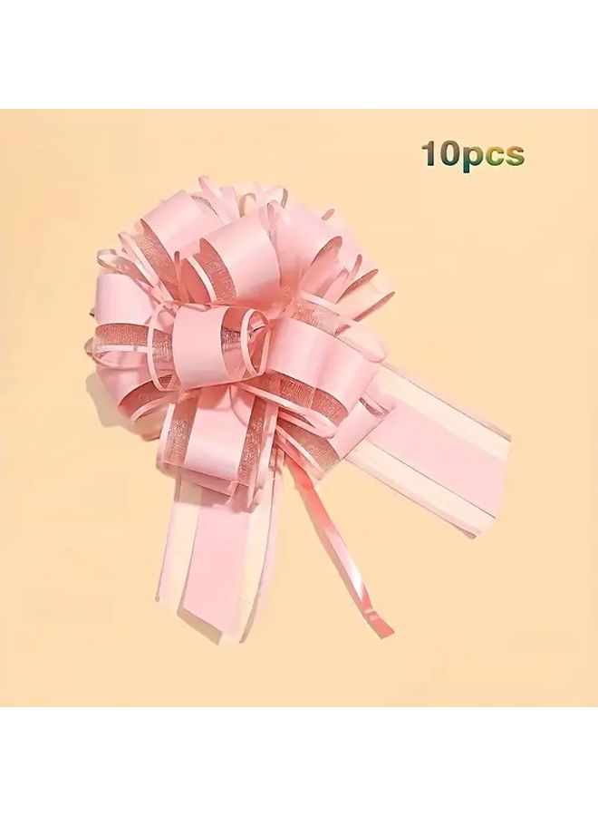 Elegant Pastel Ribbon Bows 10pcs Gift Wrapping Party Decorations - Image 4
