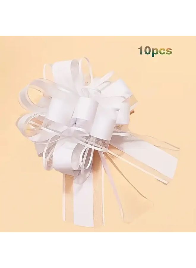 Elegant Pastel Ribbon Bows 10pcs Gift Wrapping Party Decorations - Image 5