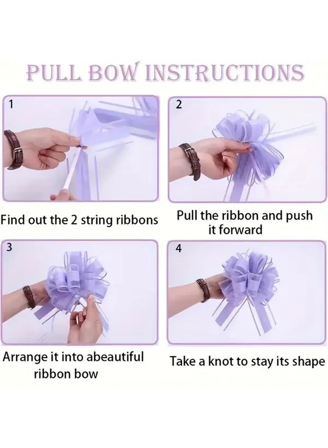 Elegant Pastel Ribbon Bows 10pcs Gift Wrapping Party Decorations - Image 3