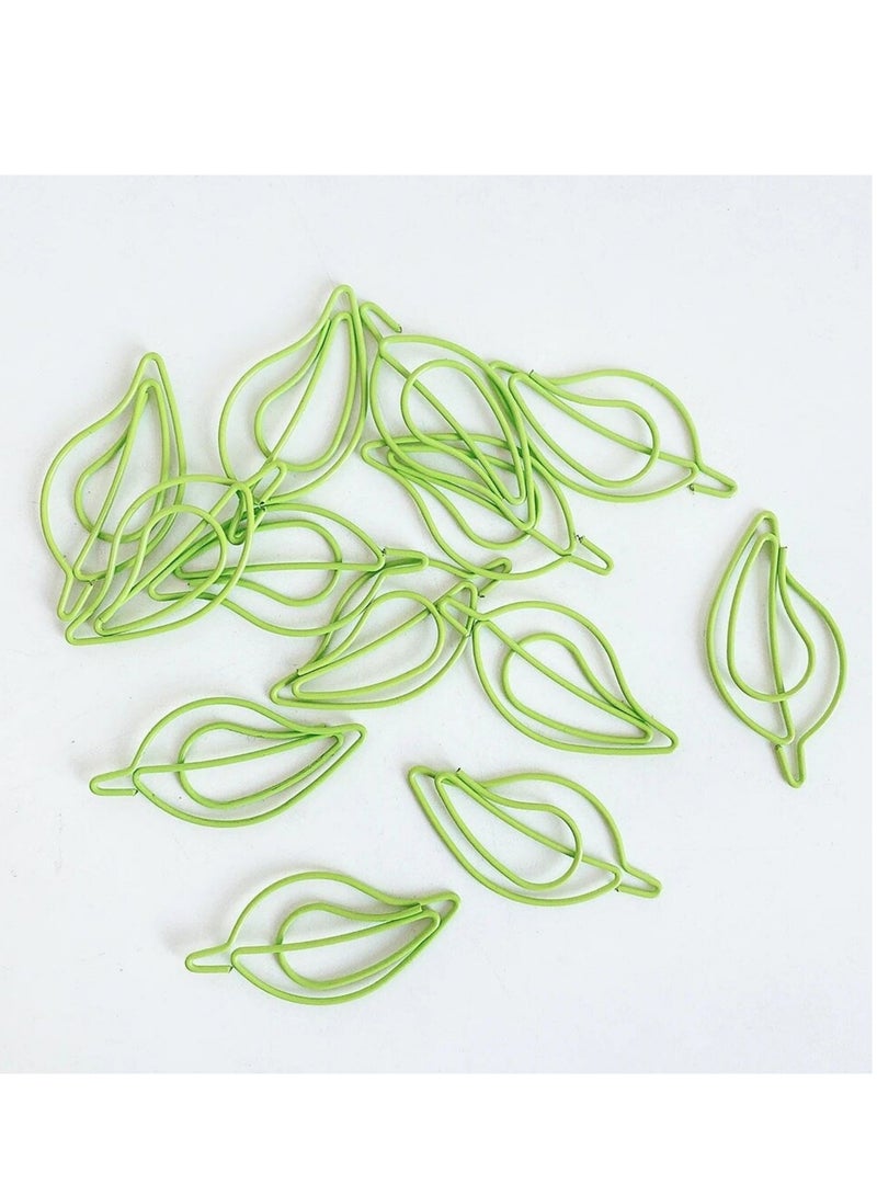 SYOSI 30pcs Shaped Paper Clip Bookmark Clips Metal Thumbtacks Note Mark Clips Fun Paper Clips File Clamps Decorative Paper Clips Document Paper Clips Plastic Office Leaf Storage - Image 5
