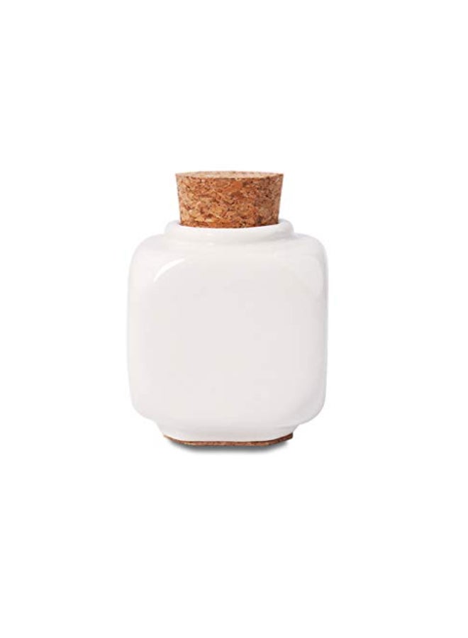 ConStore Porcelain Material Nail Art Acrylic Glass Dappen Dish Powder Liquid Bowl Holder Container With Soft Wooden Lid Nail Art Accessories white - Image 1