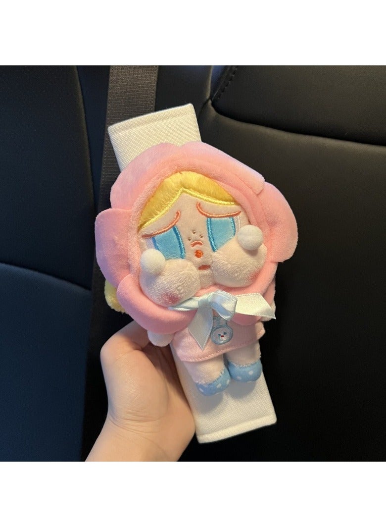 general Cute crying doll flying sky little police plush car seat belt shoulder pad cute seat belt shoulder pad