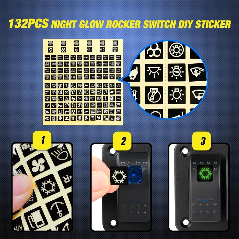 Nilight 4 Gang Rocker Switch Panel Waterproof Pre-Wired Aluminum with PD Type C and USB Cigarette Lighter Socket Voltmeter 12V 24V ON Off for Car Trucks Boats RVs - Image 4