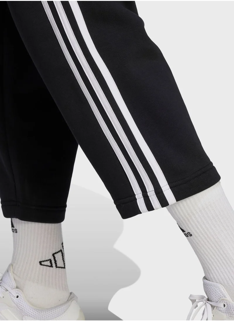 Adidas 3 Stripes Open Hem Fleece Pants