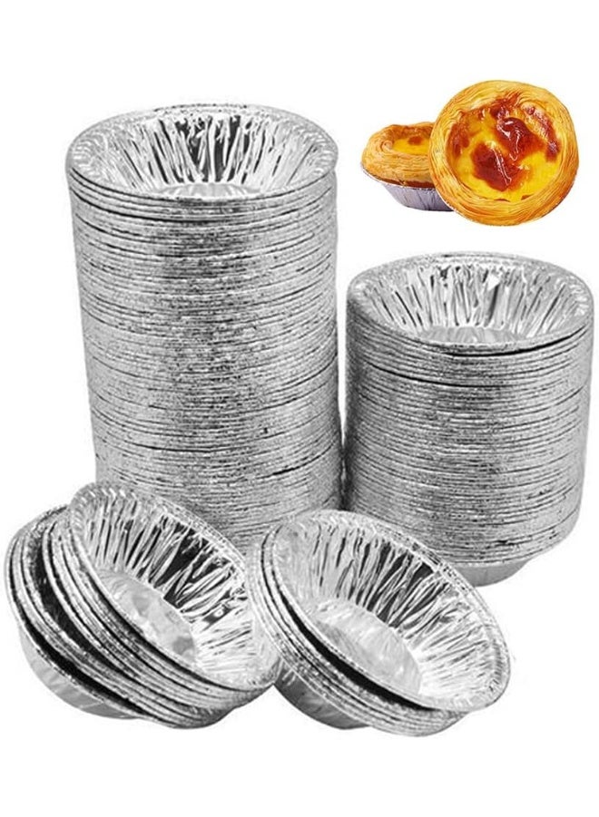 SUNSAR 200 PCS Egg Tart Baking Cups, Disposable Aluminum Foil Liners for Pudding, Cupcake, Muffin, Creme Brulee Baking - Image 1
