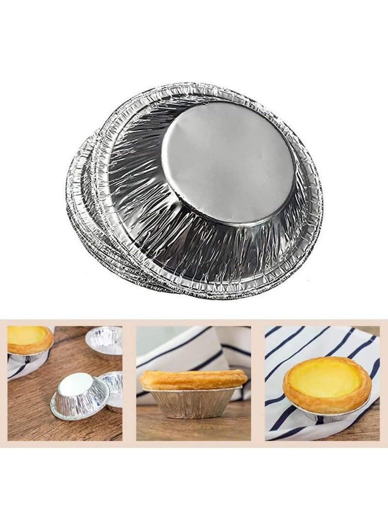 SUNSAR 200 PCS Egg Tart Baking Cups, Disposable Aluminum Foil Liners for Pudding, Cupcake, Muffin, Creme Brulee Baking - Image 4