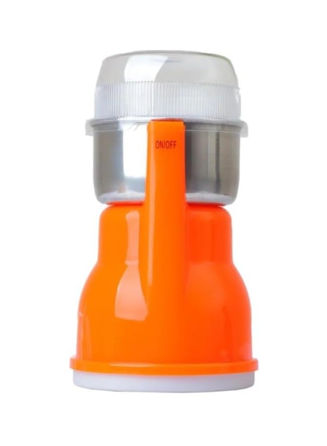 سوبر ويف مطحنة قهوة كهربائية 150جرام 300 واط بمحرك قوي مع وعاء مصنوع من الاستانلس استيل قابل للإزالة | مطحنة لطحن التوابل والأعشاب والمكسرات والحبوب | محنة بن لون برتقالي - Image 4