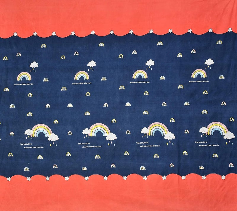 Akshya Akshya Glace Cotton Elastic Fitted Printed King Size Double Bed Bedsheets with 2 Pillow Covers Fitted Bedsheet Fits Up to 6 Mattress 72x78 210TC Blue  - Image 3