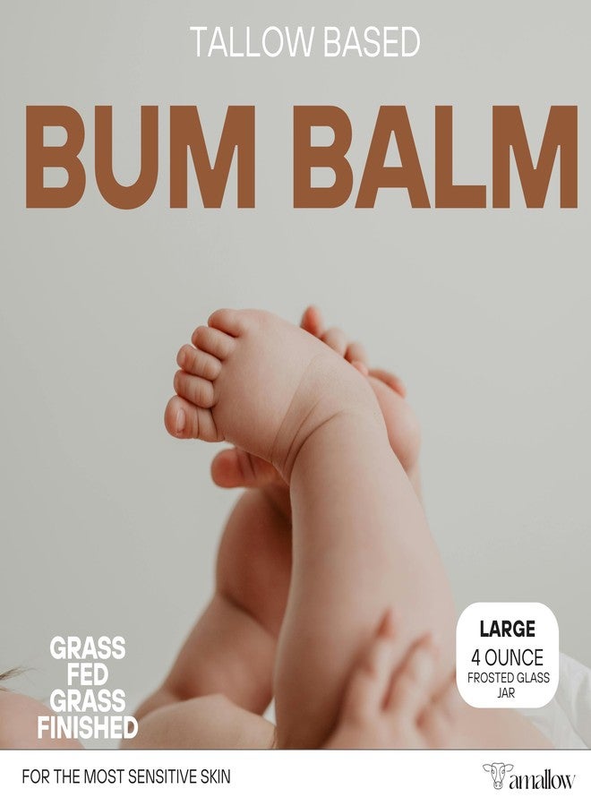 Amallow Baby Bum Balm - Diaper Area Cream for Sensitive, Rash-Prone Skin - Petroleum & Fragrance-Free - Gentle Moisturizing Balm - 4 oz - Image 2