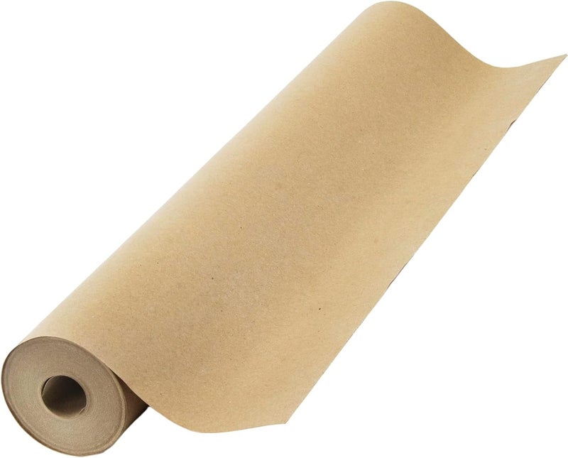 Creative Paper Co Brown Kraft Paper Roll 17.75” x 1200” (100ft) Made in USA- Ideal for Gift Wrapping, Packing Paper for Moving, Art Craft, Shipping, Floor Covering, Table Runner, 100% Recycled Material - Image 1