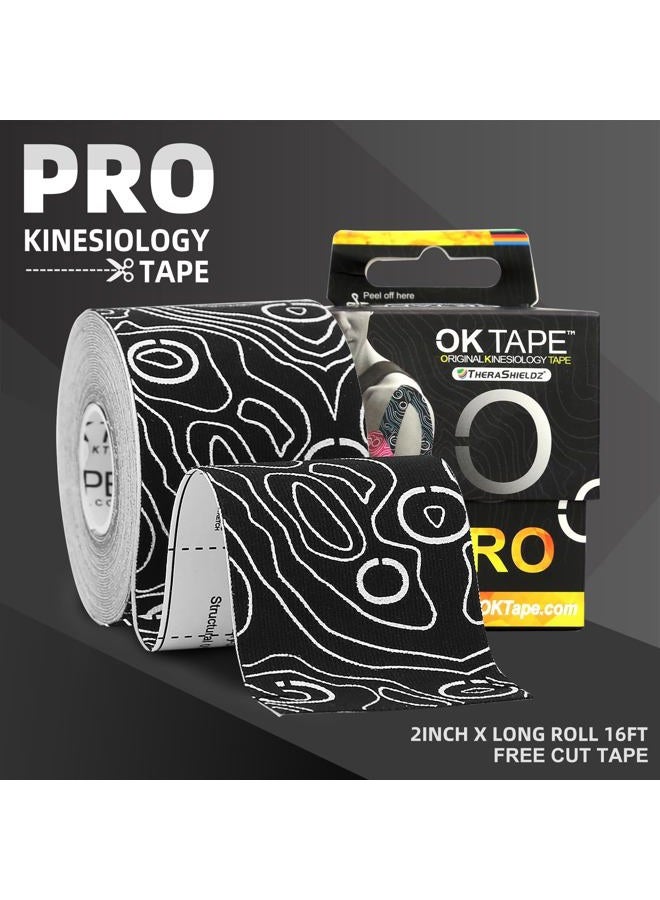 OK TAPE Uncut Kinesiology Tape Roll, Pro Adhesive and Waterproof K Tape, for Pain Relief, Muscle Support, Versatile Kinetic Tape, 2" X 16.4'-Grey 2 Rolls - Image 3