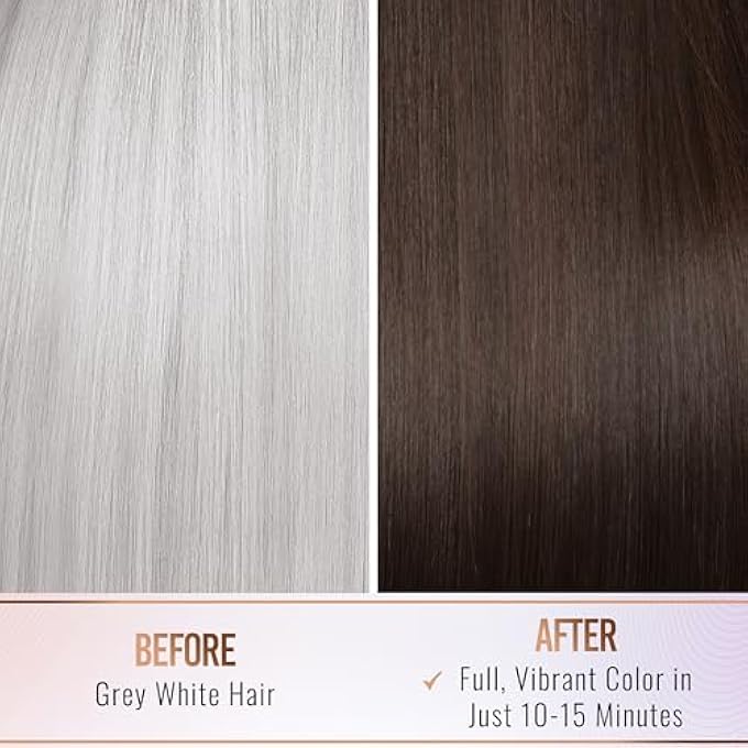 Herbishh HAIR COLOR SHAMPOO FOR GRAY HAIR HAIR DYE SHAMPOO WITH ARGAN HAIR MASKTRAVEL SIZE-COLORS HAIR IN MINUTESLONG LASTING COLOUR10PACK+1PACKAMMONIA-FREE (DARK BROWN) - Image 3