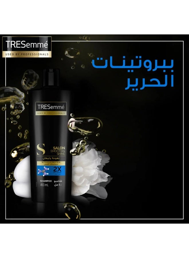 TRESemmé Salon Smooth & Shine Shampoo with Silk Protein, 400ml - Image 2