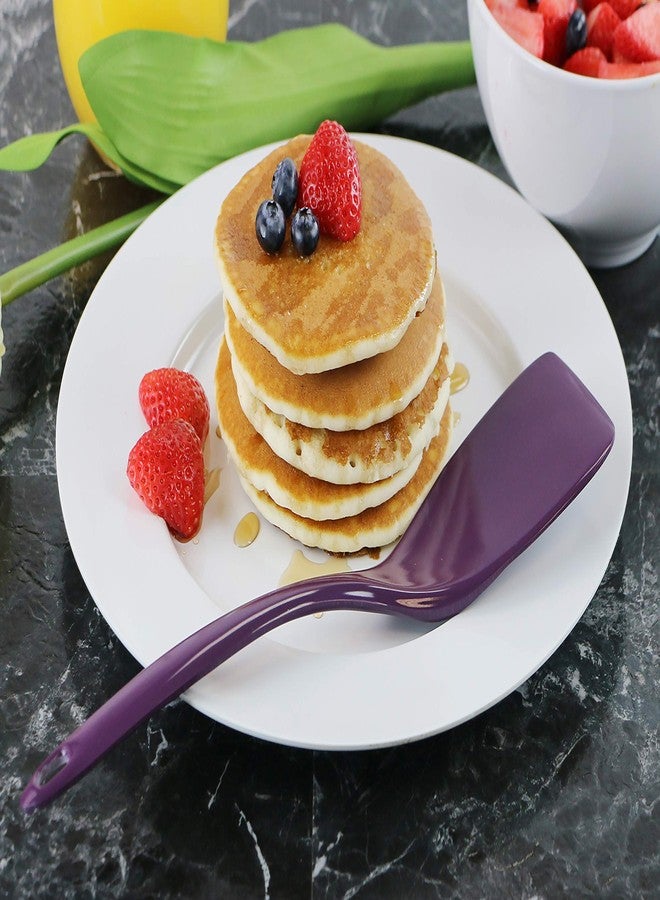 ريستون لويد ملعقة تقليب للمقالي غير اللاصقة، مقاومة للحرارة، مصنوعة من مادة الميلامين بمقبض مريح، 11 بوصة، طقم من 6 قطع من ريستون لويد، لون برقوقي - Image 3