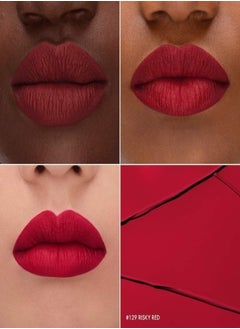 SEPHORA SEPHORA COLLECTION Cream Lip Stain - Matte Liquid Lipstick 129 Risky Red - Matte Cool Tone Red 5ml  - Image 2