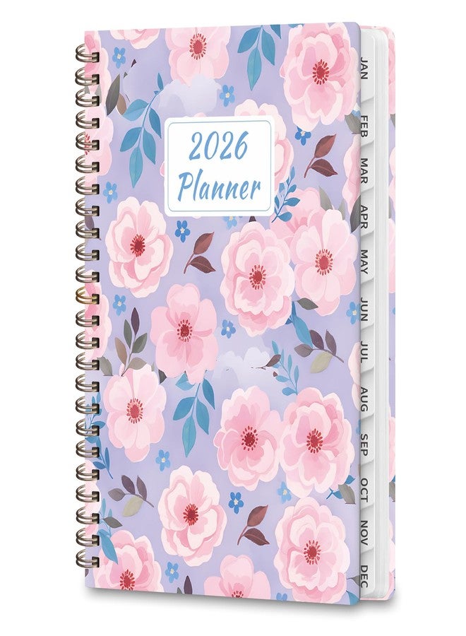 VALOME 2026 Planner, Weekly and Monthly Calendar Academic Planners, Jan 2026 - Dec 2026, Planning Agenda Notebook for Office School Supplies, Pink Blossoms - Image 1