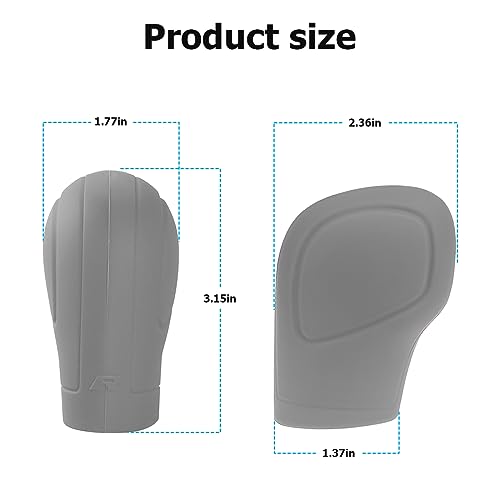 zipelo 2 Pack Car Gear Shift Knob Cover, Anti-Slip Auto Knob Gear Stick Protector, Comfortable Silicone Handbrake Shifter Cover for Men Women, Universal Vehicle Interior Accessories - Image 2