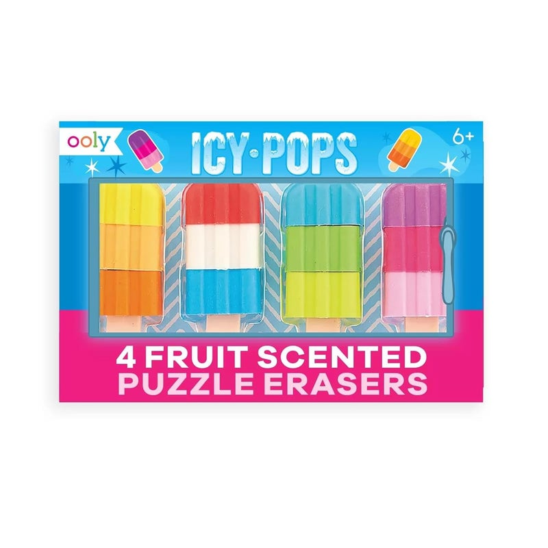 Ooly ICY pops Scented Puzzle erasers - Set of 4 - Image 1