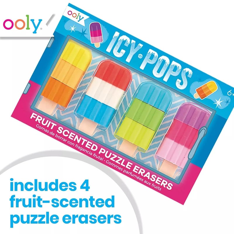 Ooly ICY pops Scented Puzzle erasers - Set of 4 - Image 2