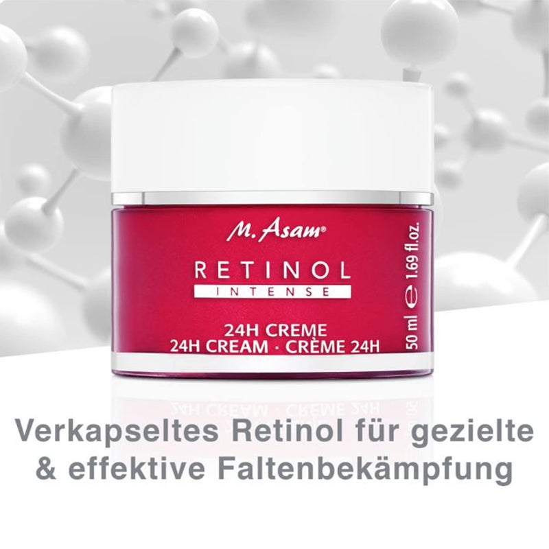 M.Asam M. Asam RETINOL 24h Cream - Face Cream against wrinkles, anti-aging face moisturizer with retinol, day cream & night cream stimulating collagen production, facial care for all skin types, 1.69 Fl Oz - Image 3