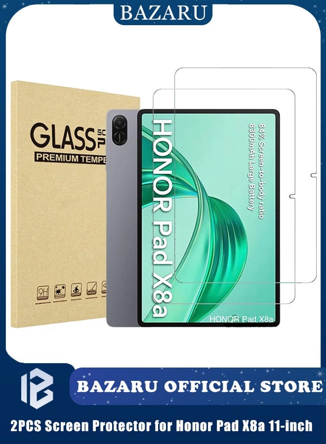 بازار واقي شاشة من قطعتين لجهاز Honor Pad X8a مقاس 11 بوصة 2024 - غشاء زجاجي مقوى، مضاد للخدش، حساس، مقاوم للسقوط لجهاز Honor Pad X8a اللوحي - Image 1