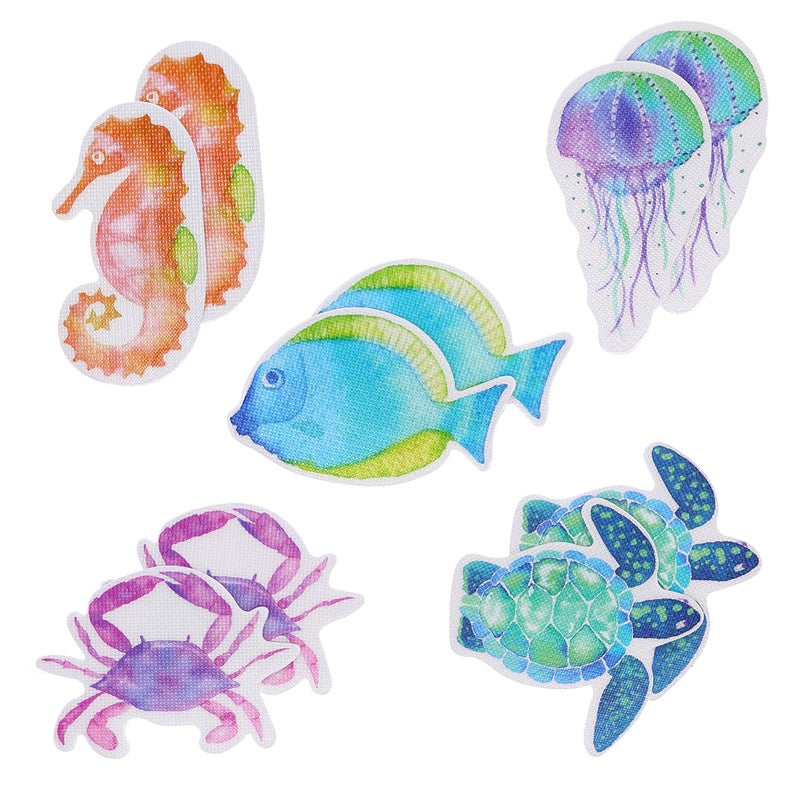Ginsey Aqua Touch Sea Life Adhesive NonSlip Safety Treads Tub Threads