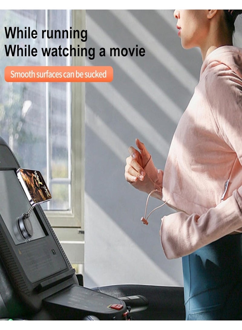 منخفض حامل هاتف للسيارة مغناطيسي مفرغ قابل للتعديل بزاوية 360 درجة، مناسب للسيارة/الصالة الرياضية/المرآة/السطح الأملس، متوافق مع Magsafe iPhone16 Pro Max وAndroid - Image 4