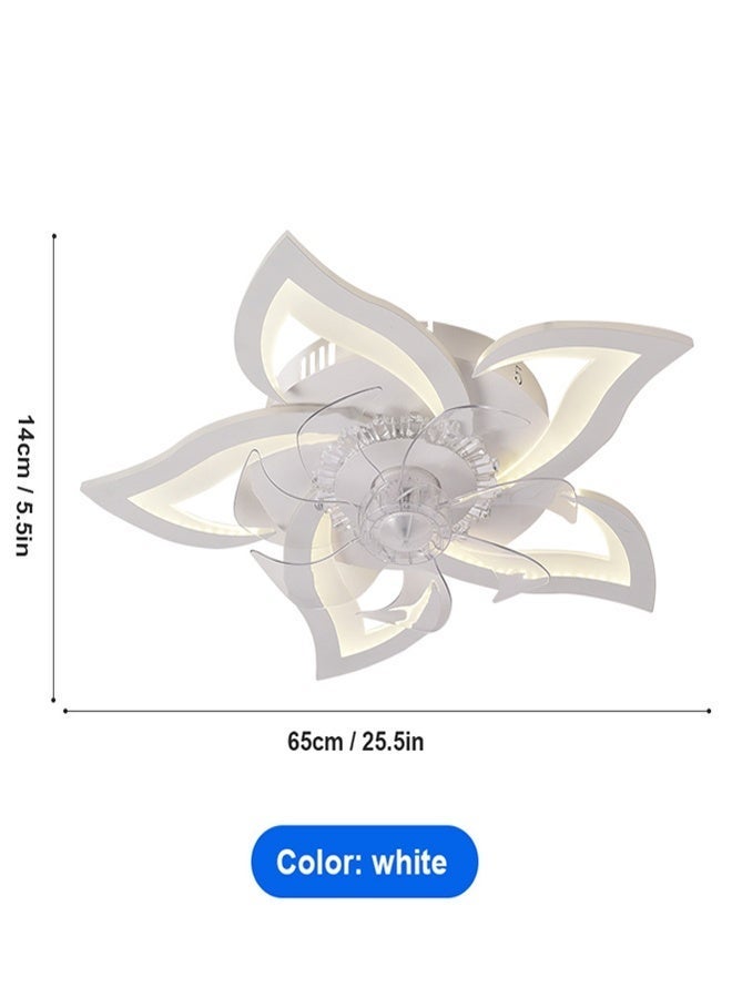 APEX Ceiling Fan with Lights Remote Control, White Personalized Ceiling Fan with Light, 6 Speeds 3 Light Color Flush Mount Ceiling Fan for Kitchen Bedroom - Image 4