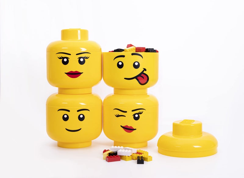 Room Copenhagen, LEGO Storage Heads Stackable Storage Container - Buildable Organizational Bins for Kid’s Toys and Accessories - 6.30 x 6.30 x 7.28in - Small, Girl, Holds 250 Bricks - Image 5
