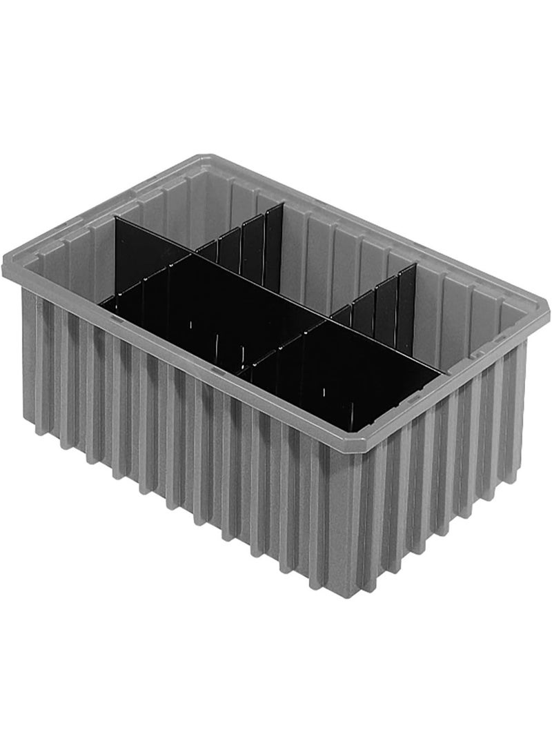 Akro-Mils Akro-Mils 41166 6 Pack Plastic Divider for Akro-Grid Slotted Stackable Dividable Storage Tote Container Box, Compatible with 33166, Short Divider - Image 2