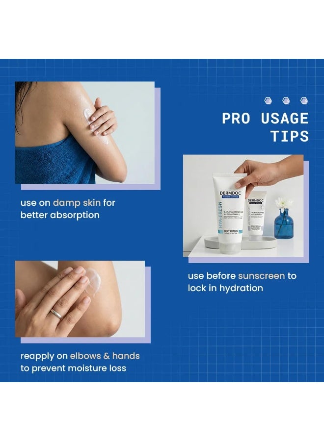 DERMDOC Hya-Fresh Body Lotion 200 ml | Deep Hydration | Lightweight & Fast Absorbing | Non-Greasy Daily Moisturizer | Plump & Supple Skin | For Normal to Oily Skin - Image 4