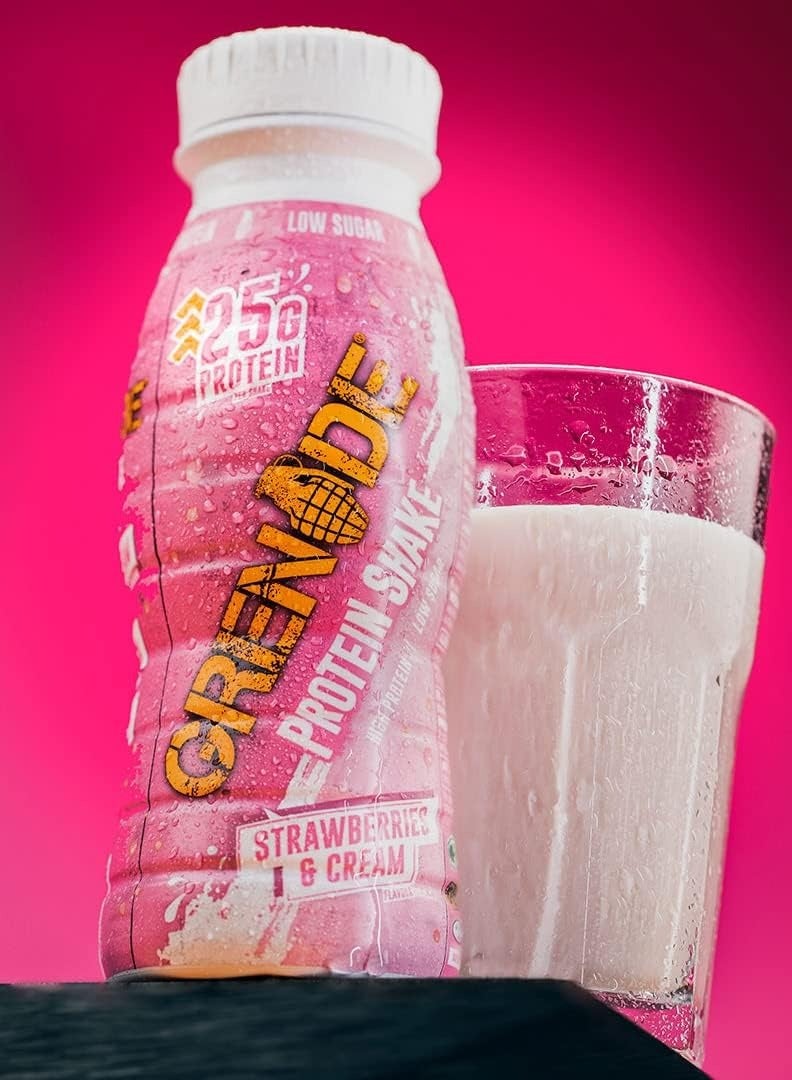 Grenade Protein Shake 330ml Strawberry And Cream Flavor Pack of 8 - Image 3