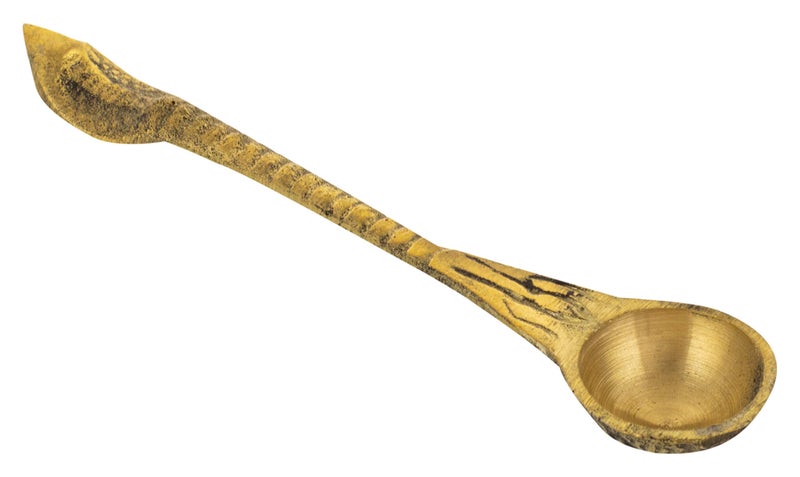 SoilMade Brass Panchpatra - Glass and Spoon, Round Shape, Brass Made, Size Aprox 7cm and 80g, Pack of 1 Brass Glass and Brass Spoon in Box - Image 3