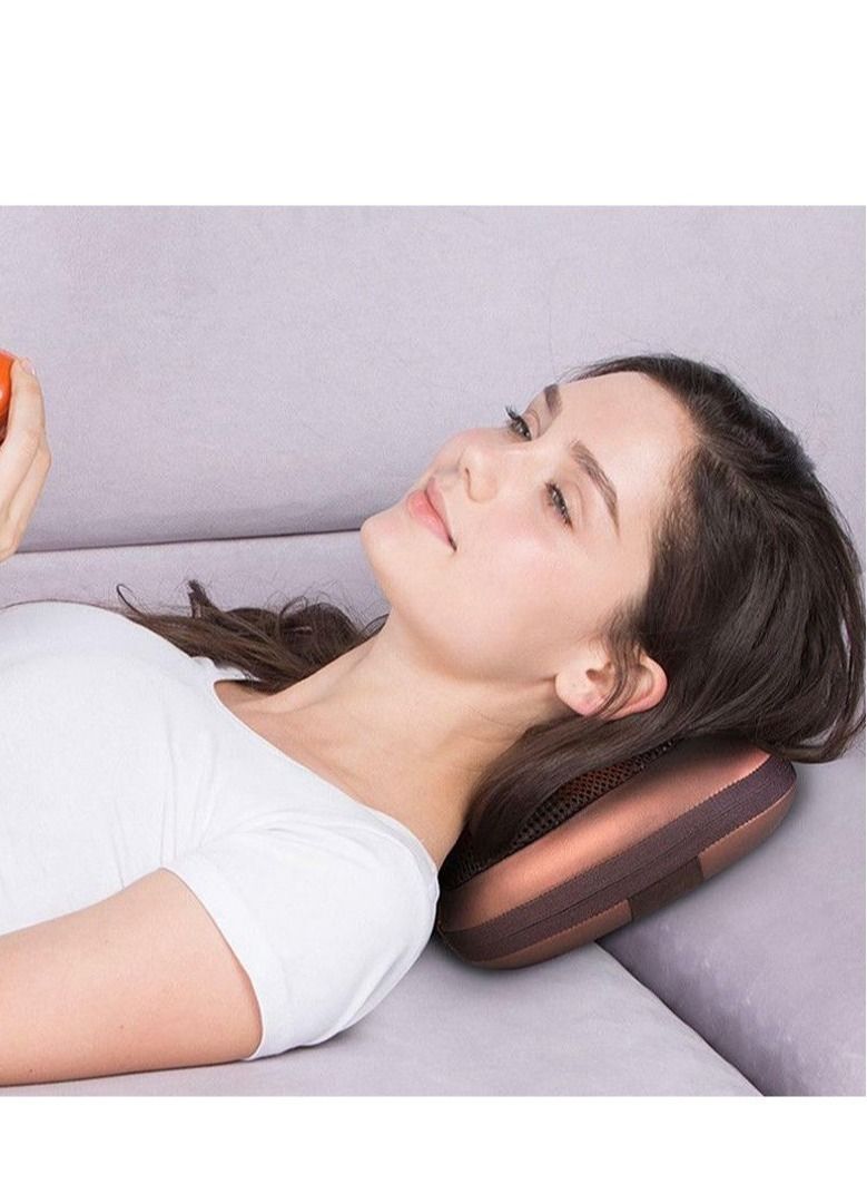 ELTRAZONE Neck Massage Pillow And Shoulders, Adomen, Legs Back Massager Relaxation By 8 Head With Magnet Vibrator Electric Heating Kneading Therapy - Image 4