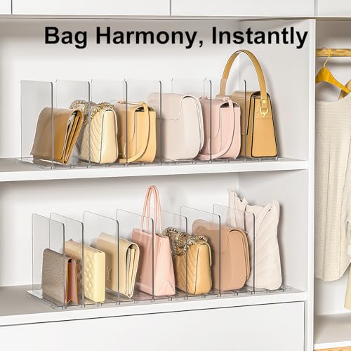 SortNStore Bag Purse Organizer Accessories: 2-Dividers Plastic Clutch Dividers for Closet Organizers and Storage - Keep Carteras & Pocketbook Upright - Image 3