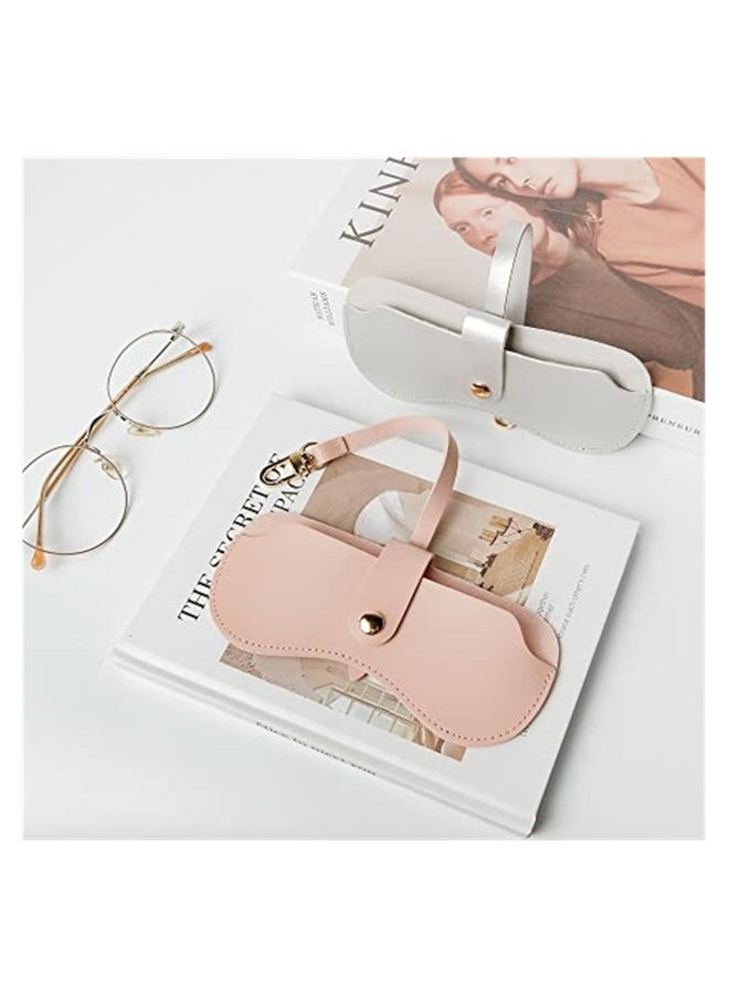 Generic 2 Pack Portable Slim Soft Leather Sunglasses Pouch, Storage  Leather Eyewear Sleeve for Women  - Image 3