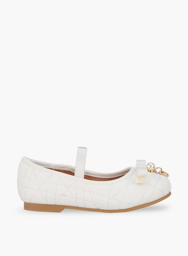 Juniors Girls Bow Embellished Ballerina Shoes