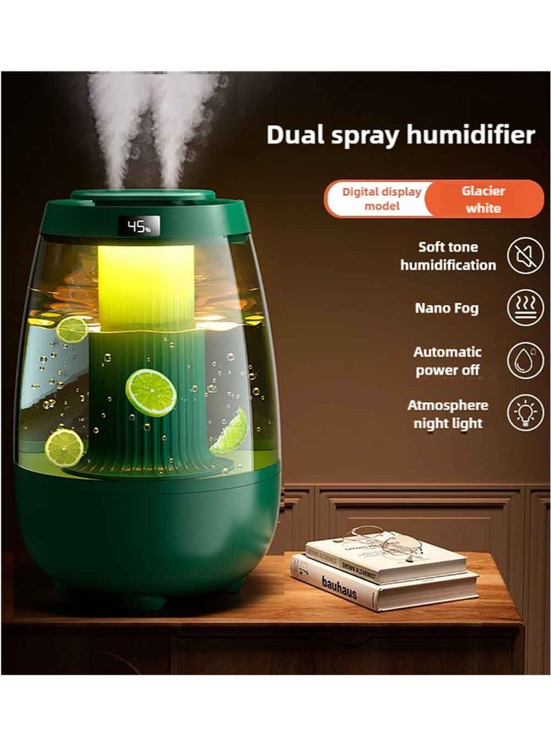 ZEPONOVA 3.2L humidifier with humidity display, large humidifier, 2 Nozzles and 3 adjustment modes, night light function, lasting 20 hours, Quiet - Image 2