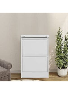 RIGID Steel Curved 2 Drawers Filing Cabinet Grey 73x46.5x62cm  - Image 1