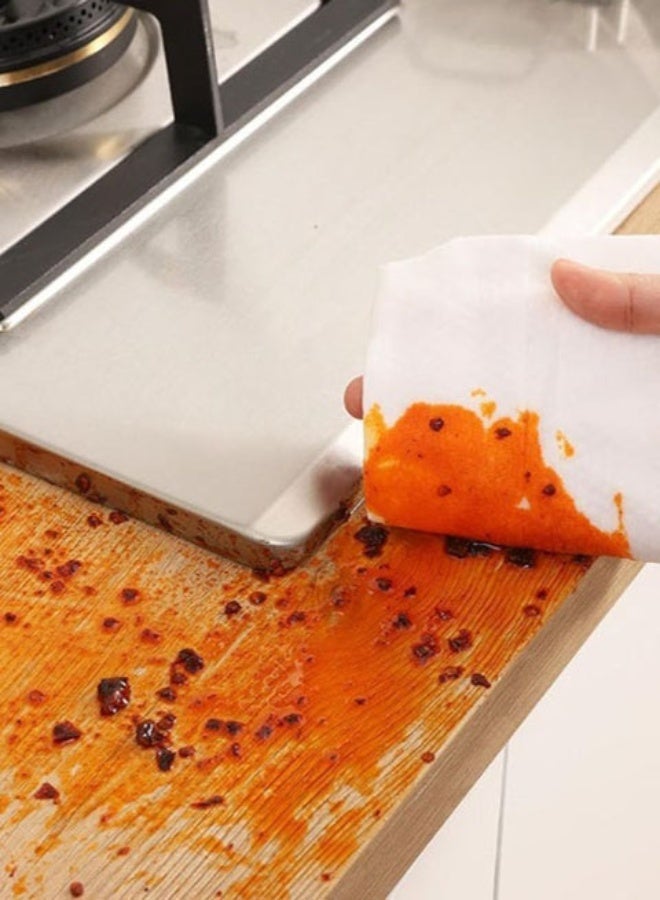 مناديل مبللة لتنظيف المطبخ، عبوة واحدة تحتوي على 80 منديلًا، مطهرة، متعددة الاستخدامات، مضادة للبكتيريا، لتنظيف فعال للمطبخ والفرن، تزيل الزيوت بفعالية، آمنة على البشرة. - Image 4