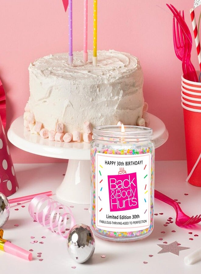Homsolver 30th Birthday Decorations Gifts for Her Him, Happy 30th Birthday Candle Gift for Women Men, Funny 30 Years Old Ideas- Vanilla Candles - Image 4