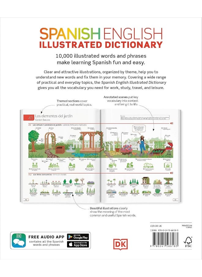 Spanish English Illustrated Dictionary: A Bilingual Visual Guide to Over 10,000 Spanish Wo  - Image 2