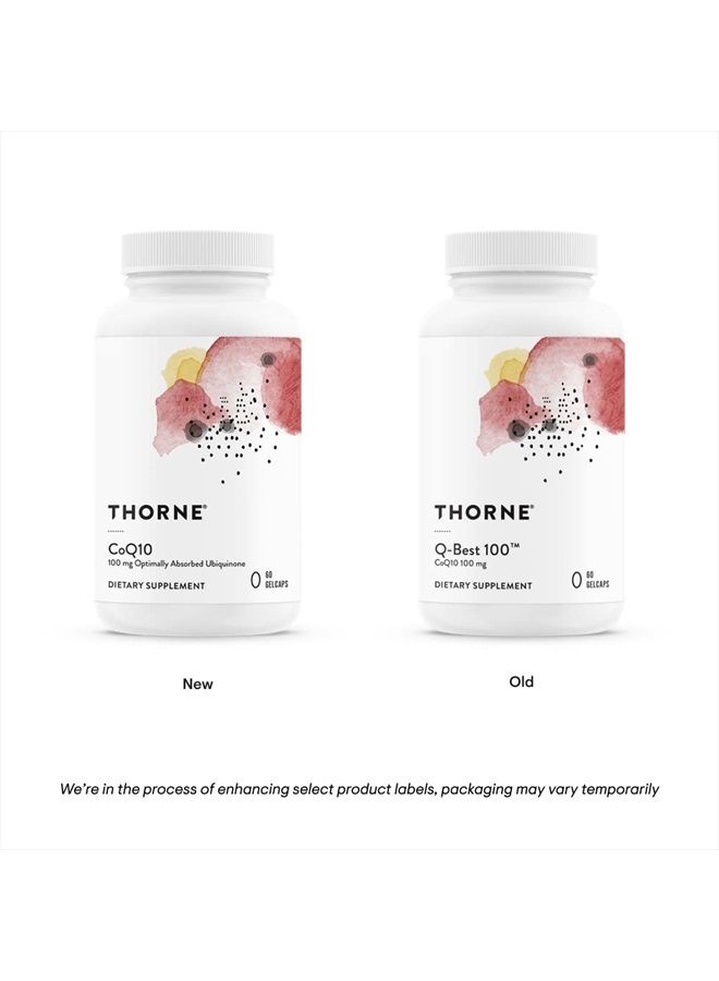 Thorne CoQ10 (سابقًا Q-Best 100) - 100 ملغ تم امتصاصه بشكل مثالي من يوبكوينون - مكمل غذائي خالي من الغلوتين لدعم صحة القلب ووظيفة الدماغ - 60 كبسولة جيلاتينية - Image 3