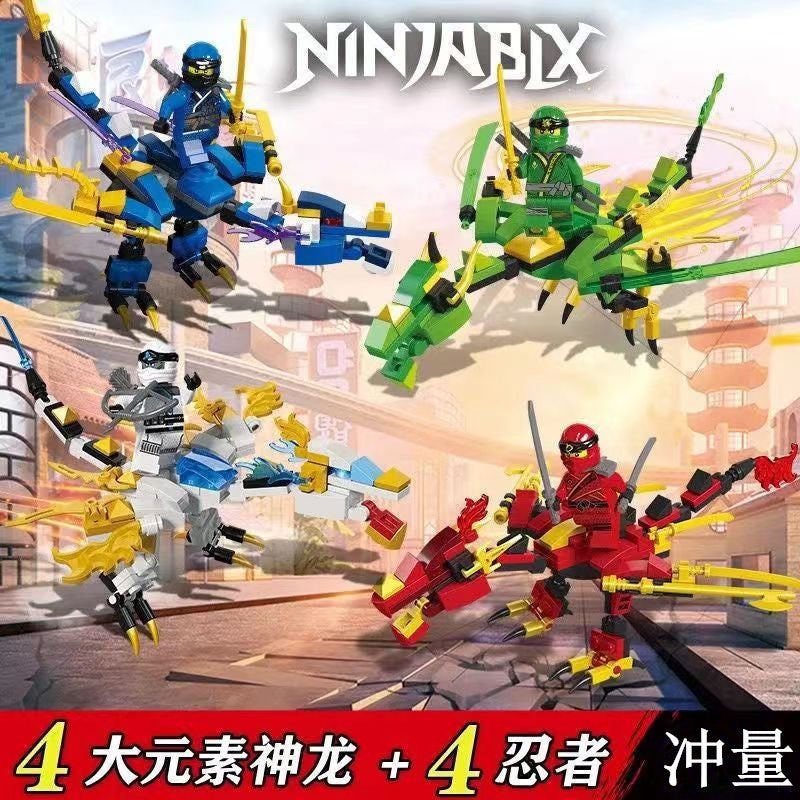 Ninjago Four Elements Dragon Building Blocks Educational Toy for Boys Gift - Image 3