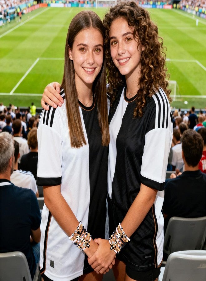 BVGA Soccer Bracelets for Women Soccer Ball Charms Bracelet Heishi Beaded Bracelets Game Day Outfits Jewelry Soccer Mom Accessories Sports Fans Party Favors Gifts (Style C) - Image 4