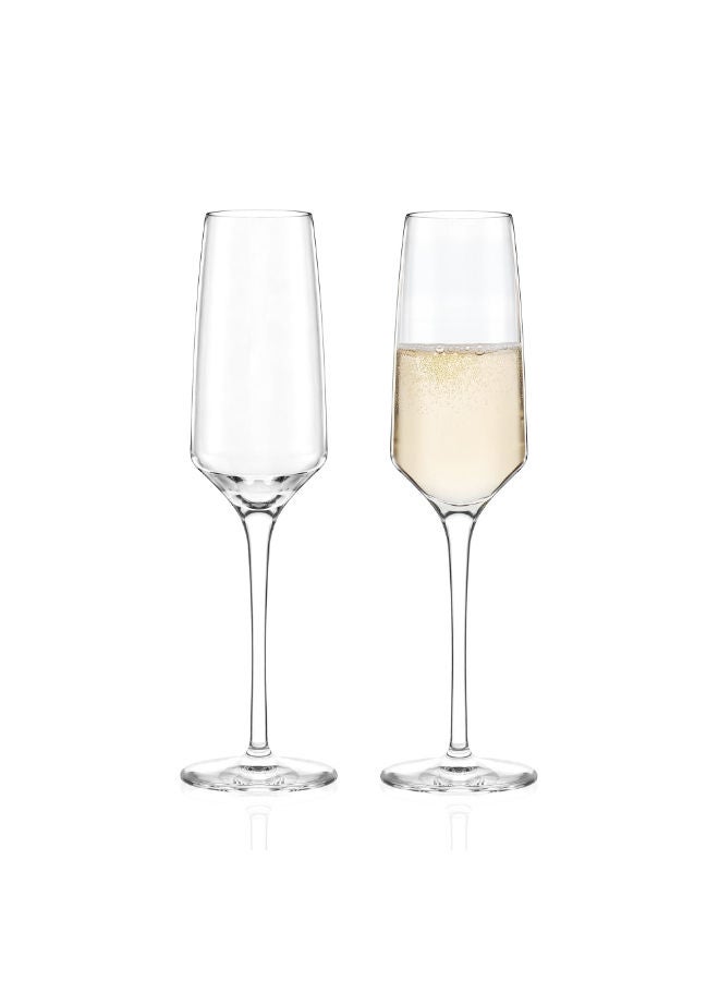 Stolzle Experience Champagne Flute Glass 190 ml- Set of 2 - Image 1