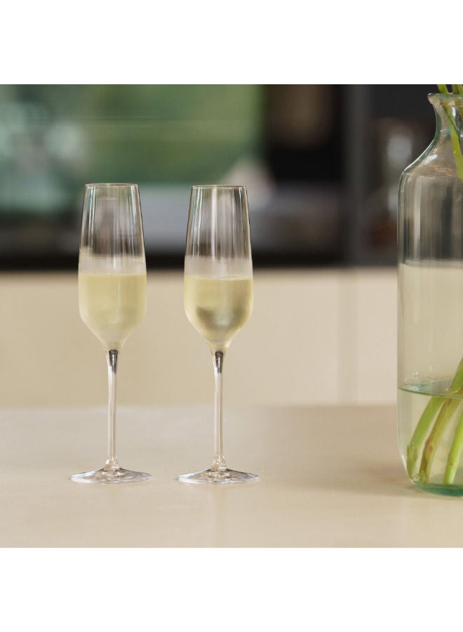 Stolzle Experience Champagne Flute Glass 190 ml- Set of 2 - Image 2