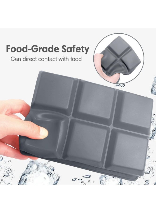 Meetion Silicone Ice Cube Trays 3 Pack - Large Size Silicone Ice Cube Molds with Leak Proof Removable Lid Square Ice Cube Tray And BPA Free for Cocktail,Whiskey, Stackable Flexible Ice - Image 5
