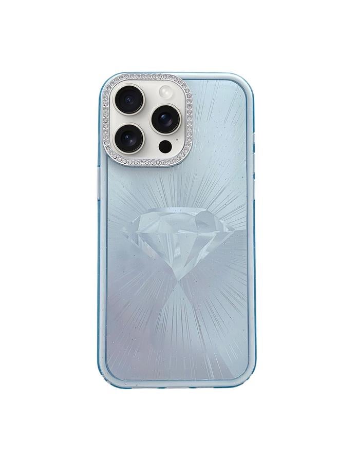 اس-توب جراب لهاتف iPhone 15 Pro Max مصنوع من مادة TPU الهجينة المصنوعة من مادة PC IMD ذات الملمس الماسي - Image 1