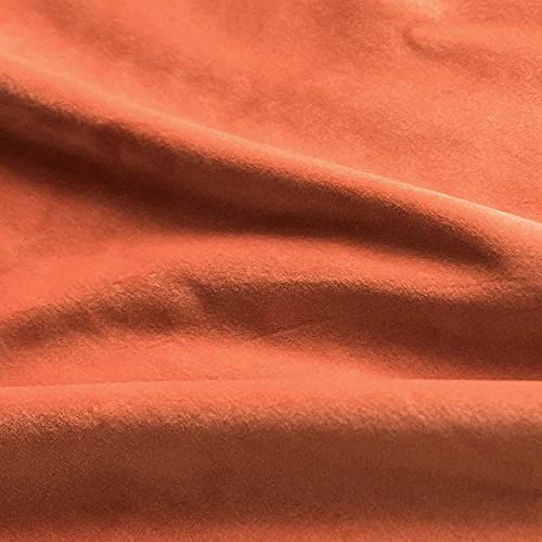 Blue Monkey Soft Velvet Cushion Cover Soft Throw Pillow Cover Pack of 2, Solid Square Cushion Case (18x27, Orange) - Image 3